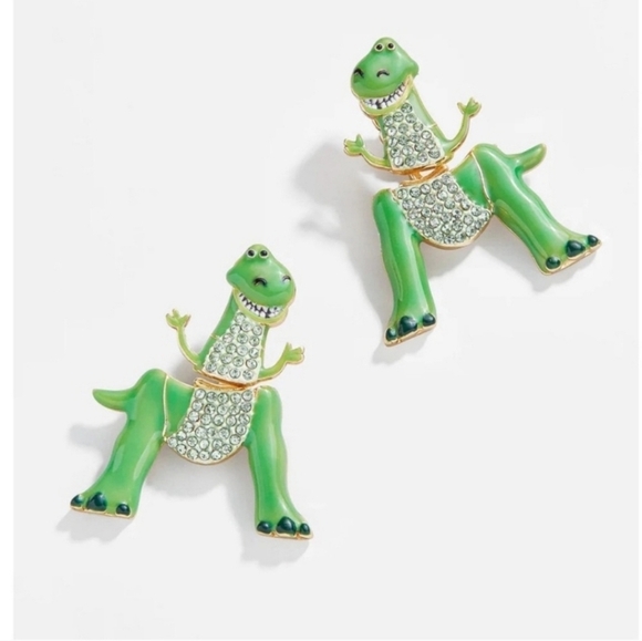 🔹PIXAR X Baublebar 🔹Toy Story Rex Dinosaur Earrings ✨️💚 - Picture 1 of 8